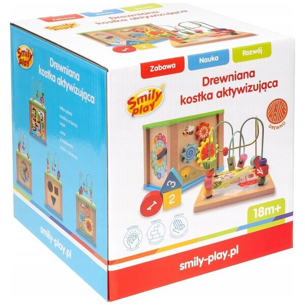 ML Smily Play Drewniana kostka aktywizująca