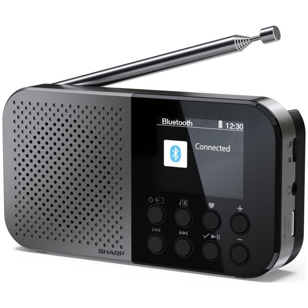 Sharp DR-P520 DAB+/BT/USB C/integrated Battery radio black