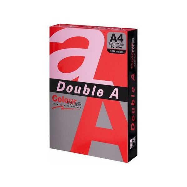 Double A Έγχρωμο χαρτί Double A, 80g, A4, 500 sheets, Red 13583772 8858741731941