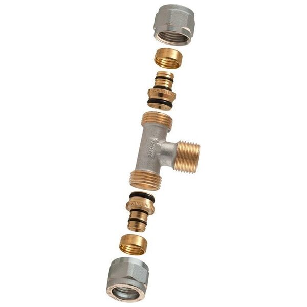 TDM BRASS DEMOUNTABLE THREADED TEE 1460E20X3/4