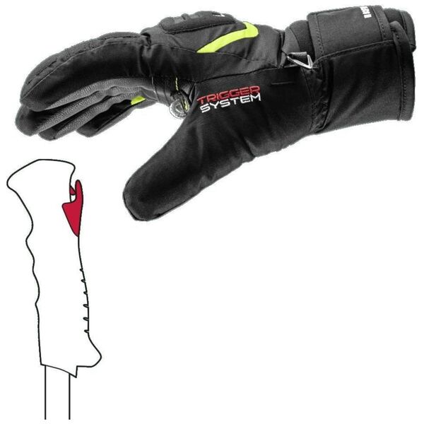 Leki LEKI GLOVES Griffin 3D Junior μαύρο/κίτρινο 4.0 13519614 4028173355136
