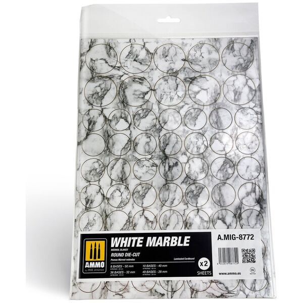 Vallejo Ammo: White Marble - Round Die-Cut (2) 13959058 8432074087724