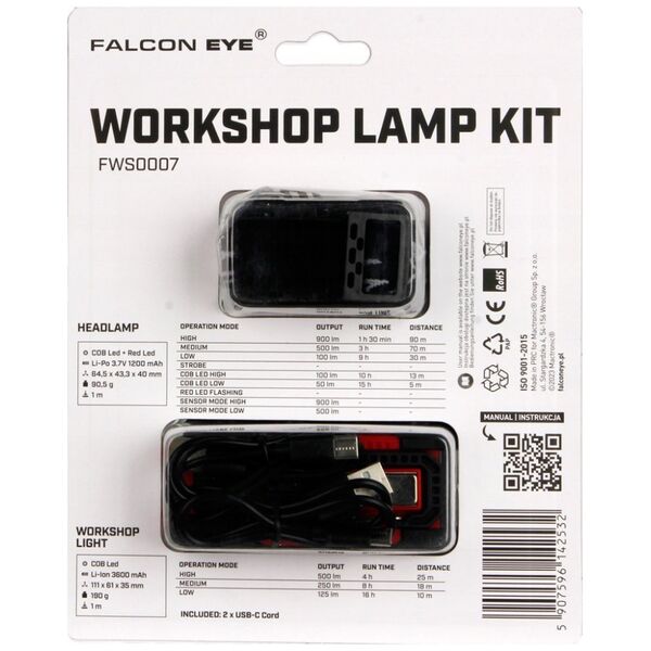 Latarka MacTronic Falcon Eye 200lm USB-C įkraunamas stovyklavimo žibintas Zenith FCL0026