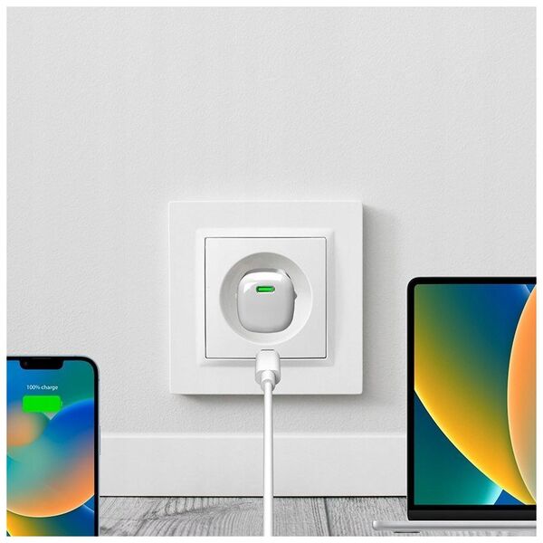 Ładowarka sieciowa Puro MiniPro 30W GaN USB-C - biała