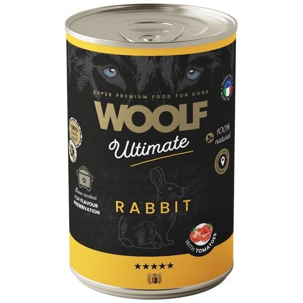 WOOLF PIES PUSZKA 400g ULTIMATE CAN       RABBIT&TOMATO  /6