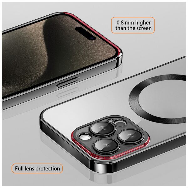 Vmax Electroplating Mag TPU case for Samsung Galaxy S25 black 6976757305009
