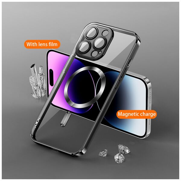 Vmax Electroplating Mag TPU case for Samsung Galaxy S25 Plus black 6976757305030
