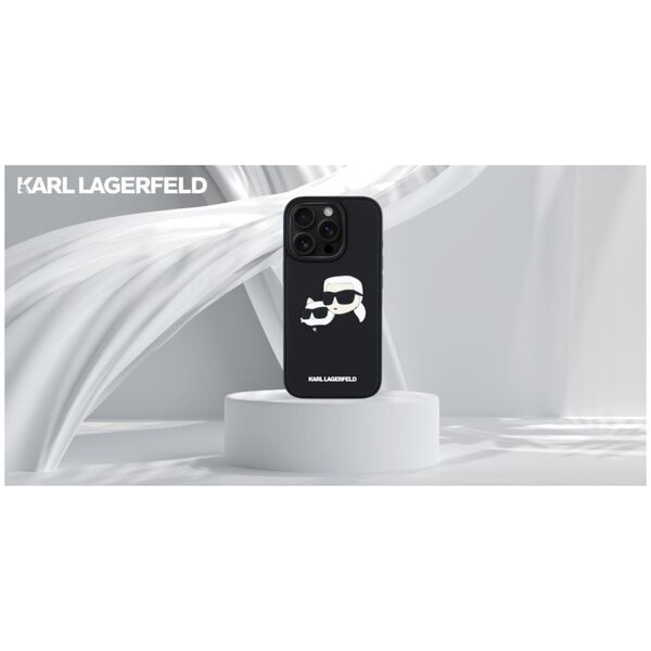 Etui Karl Lagerfeld HC 3D Rubber Double   Heads do iPhone 16 Pro czarny