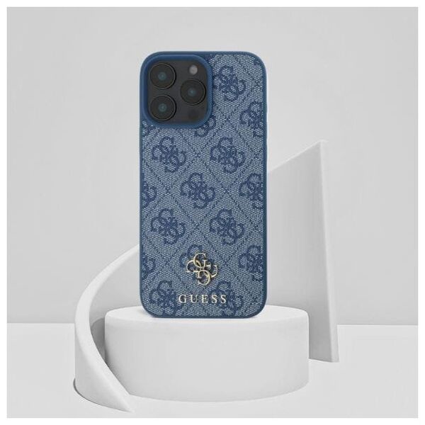 Etui Guess HC PU 4G Small 4G and Classic  do iPhone 16 Pro Max MagSafe niebieski