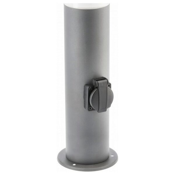 Oprawa Ogrodowa Słupek Grafit Corta-P 40Cm 25W E27 Ip44 240V + Gniazdo 3000W Os-Corp40G-30 Gtv