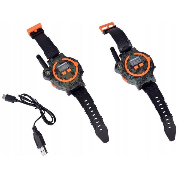 Walkie talkie 2 Zegarki wielofunkcyjne Zasięg 200m Kompas ZA5463