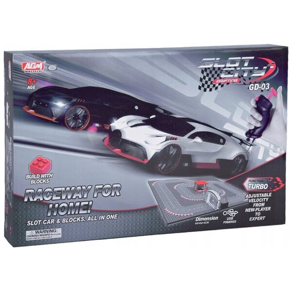 Bugatti Wyścigowy Tor z Klocków 2 Auta na Pilota! Super zabawa RC0664