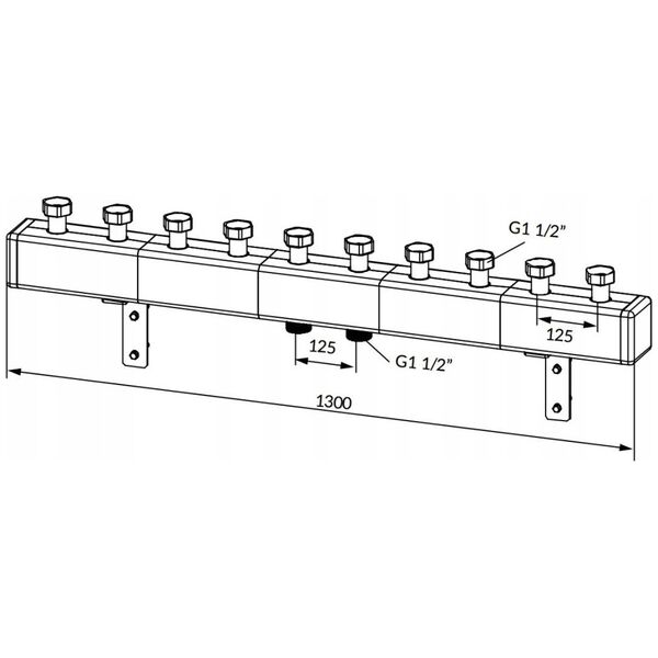 Afriso Afriso rozdzielacz KSV 125-5, do 70 kW, dla 5 obiegów 77313