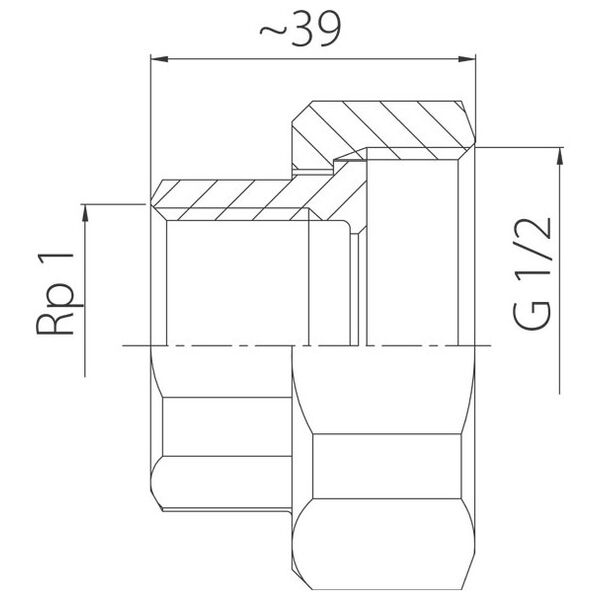 Ferro Półśrubunek do pomp 6/4"x1" 2szt. (SG17)