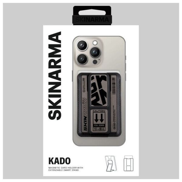 Portfel Skinarma Kado Kira Kobai Wallet   Mag-Charge Grip Stand gunmetal