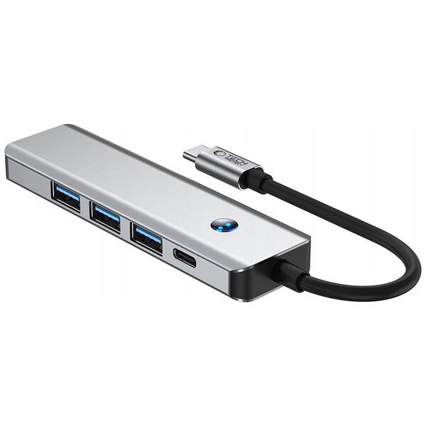 TECH-PROTECT HB01 HUB ADAPTER 5IN1 TYPE-C + USB3.0 + HDMI 4K 60HZ + PD100W SPACE GREY
