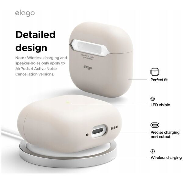 Elago AirPods 4 Hybrid Case - etui do AirPods 4 beżowe - Gwarancja bezpieczeństwa. Proste raty. Bezpłatna wysyłka od 170 zł.