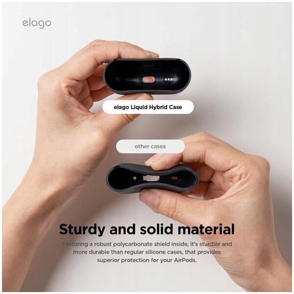 Elago AirPods 4 Hybrid Case - etui do AirPods 4 czarne - Gwarancja bezpieczeństwa. Proste raty. Bezpłatna wysyłka od 170 zł.