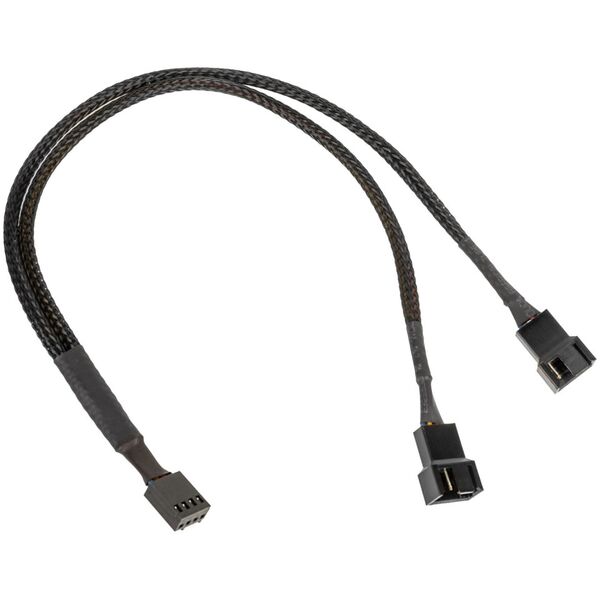 Kolink Kolink 1-2 PWM Lüfter Splitterkabel - 35 cm, geflochten, μαύρο 13336506 5999094005273