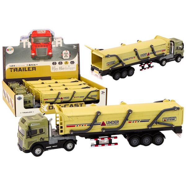LeanToys Ciężarówka Z Przyczepą TIR Pojazd Transportowy 1:24  Dźwięki Światła