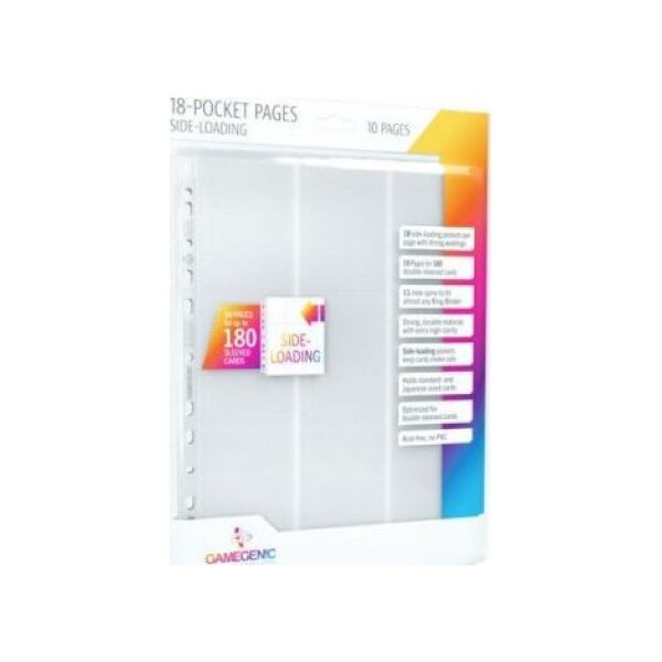 Gamegenic Gamegenic: 18-Pocket Pages Sideloading - White (10 szt)