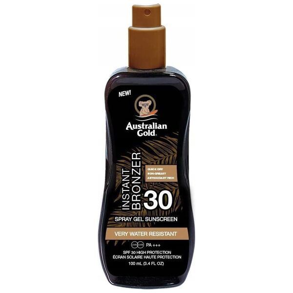Australian Gold	 Australian Gold SPF30 Spray Gel Z Bronzer 100ml