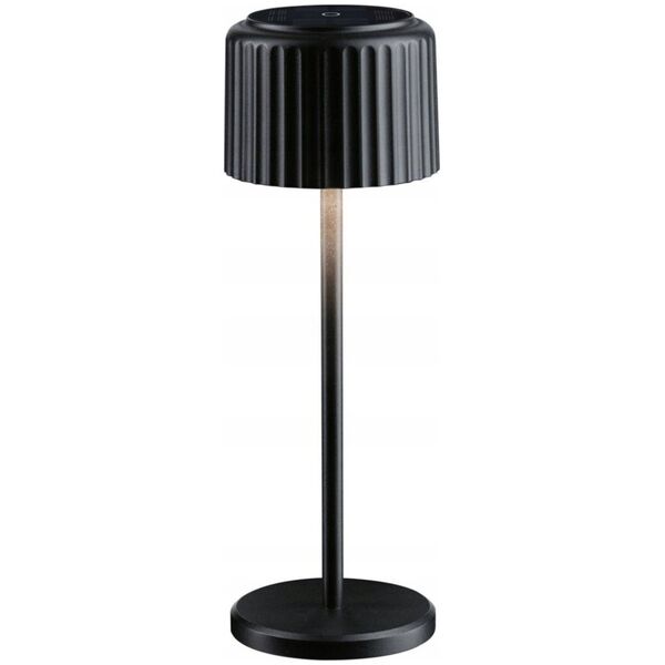 Lampa stołowa Paulmann Lampka stołowa solarna ELSE LED DIM USB-C 3,7W 250lm 2700K IP44 czarny / aluminium