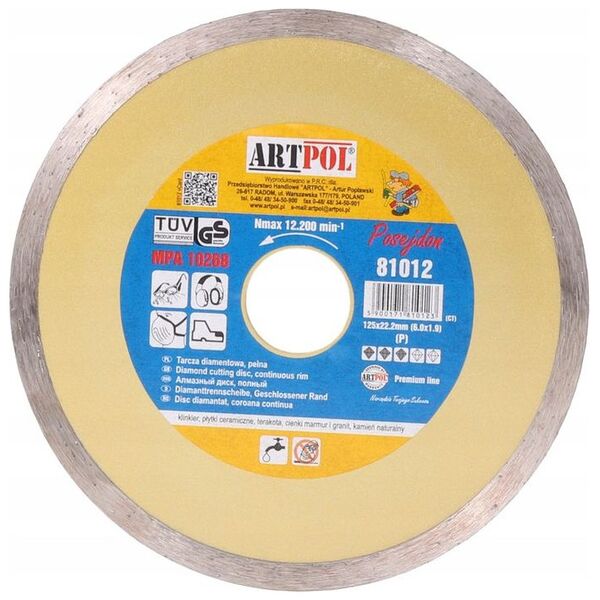 Art-Pol tarcza diamentowa 125x22,2mm pełna /ar (81012)