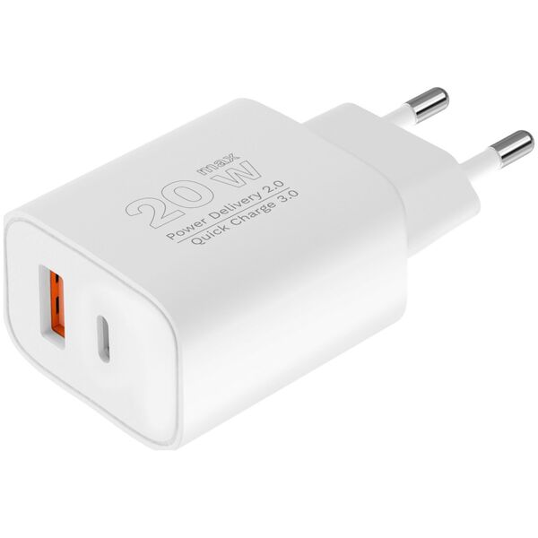 Ładowarka Kruger&Matz Ładowarka sieciowa Kruger&amp|Matz GaN dual USB z funkcją Power Delivery i Quick Charge