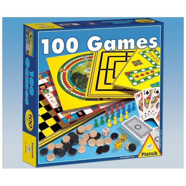 Piatnik PIATNIK Σετ επιτραπέζιων παιχνιδιών 100 Games (Στη Λιθουανική γλώσσα.) 13483561 4743199078011