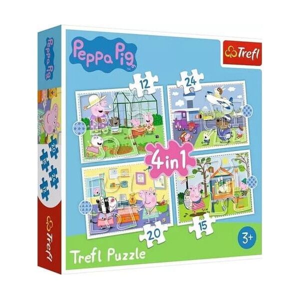 Trefl Puzzle 4w1 Wspomnienie wakacji Świnka Peppa
