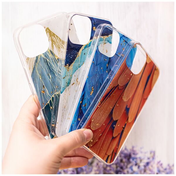 Gold Glam case for Xiaomi Redmi 14C 4G/ 14C 5G / Redmi A4 / POCO C75 feathers 5906961953186