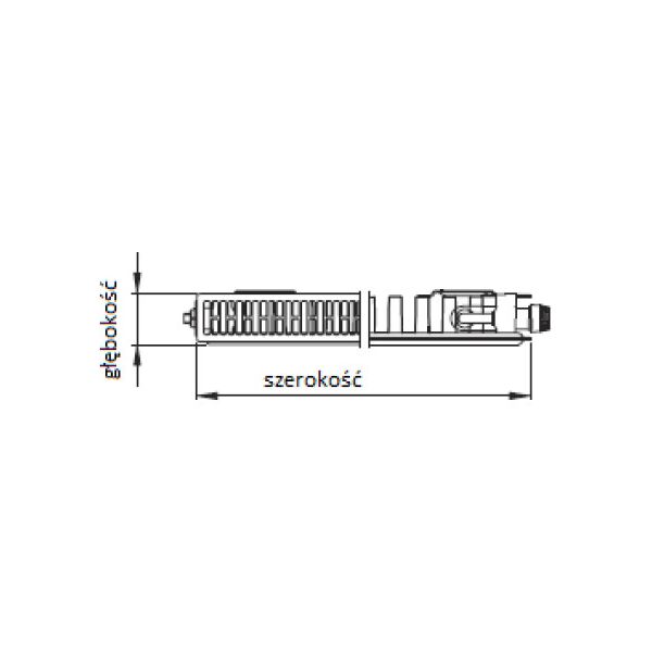 Kermi Grzejnik Therm X2 Profil-V 12 600x700mm - FTV120600701R1K