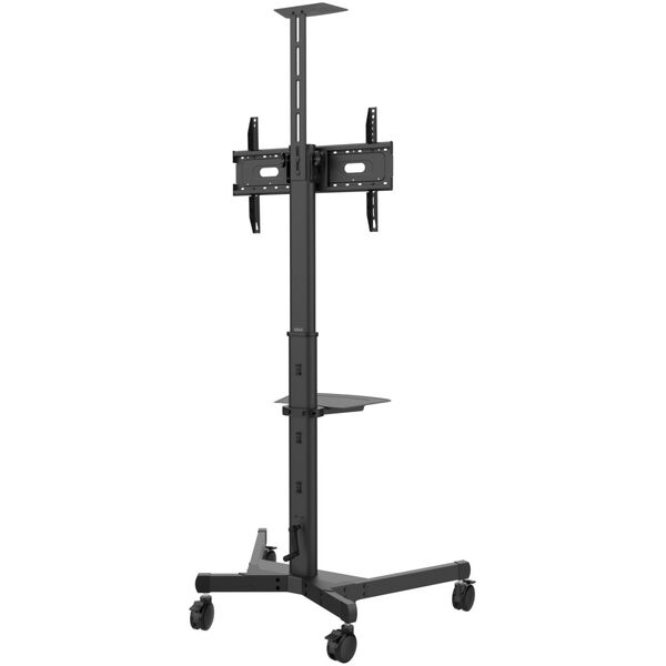 VISION Professioneller Display-Bodenstander - LEBENSLANGE GARANTIE - Stahlkonstruktion - Trolley passt fur Displays 31-80" mit VESA-Grossen bis zu 600 x 400 - Dreht von Hoch- zu Querformat - Kurbelgriff zur Hohenverstellung - Neigungsverstellung - Lap