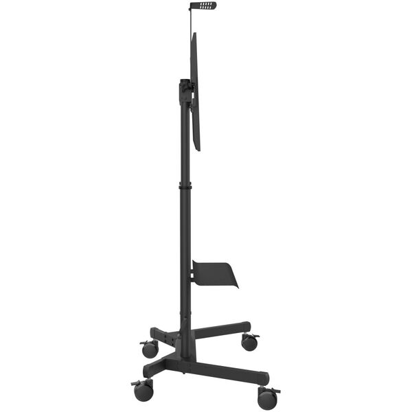 VISION Professioneller Display-Bodenstander - LEBENSLANGE GARANTIE - Stahlwagen passt fur Displays von 55-100" mit VESA-Grossen bis zu 800 x 600 - Kurbelgriff zur Hohenverstellung - Neigungsverstellung - Grosse Ablage fur Laptop oder Videobar enthalten