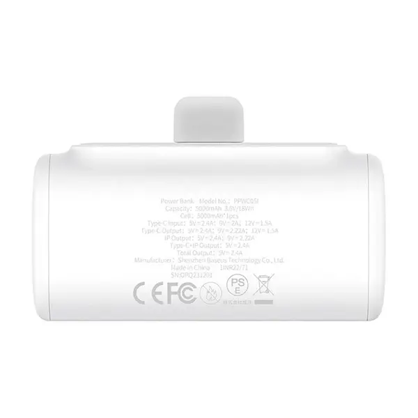 Baseus Compact IP 5000mAh 20W Powerbank (white)