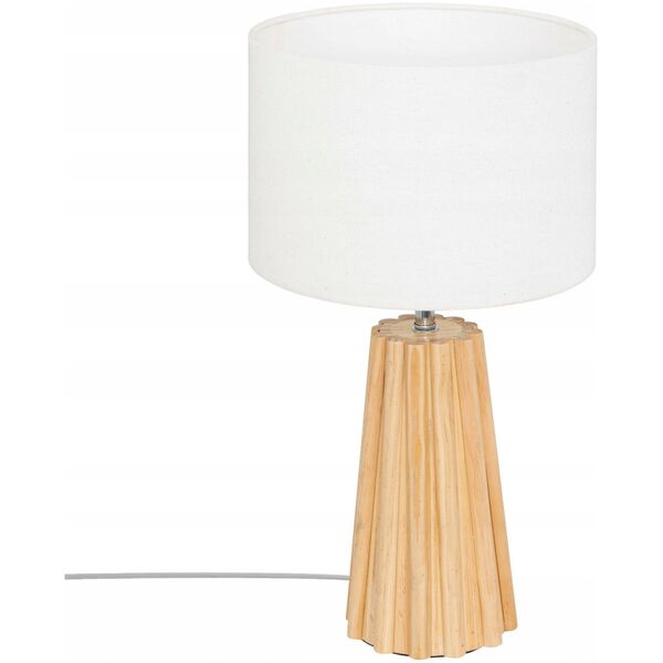 Lampka nocna ADONA na drewnianej nodze, wys. 53 cm