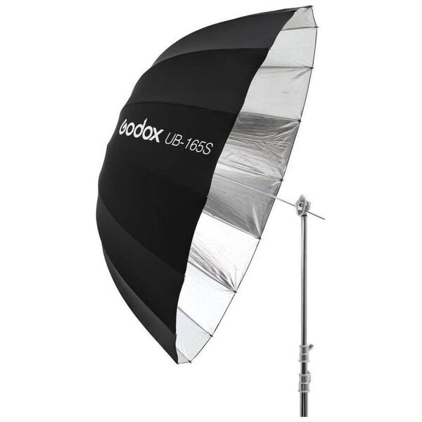 Zestaw studyjny GODOX Parasolka studyjna fotograficzna Godox UB-165S paraboliczna srebrna 165cm