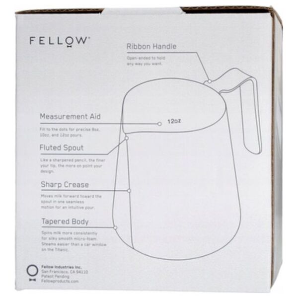 Fellow Fellow Eddy Pitcher - Dzbanek do mleka srebrny 530 ml