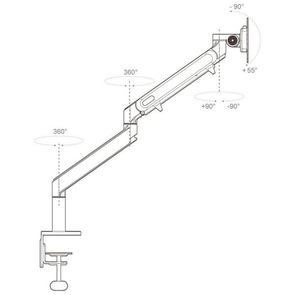 Hagor Uchwyt biurkowy na monitor 15" - 32" (8715)