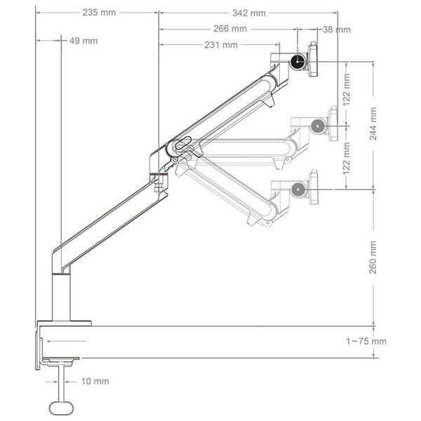 Hagor Uchwyt biurkowy na monitor 15" - 32" (8715)