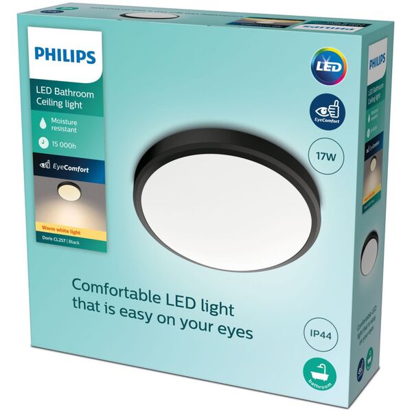 Lampa sufitowa Philips DORIS CL257 EC RD 17W 27K B HV IP44 06