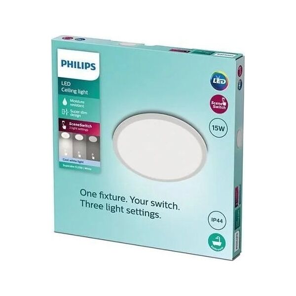 Lampa sufitowa Philips PLAFOND PHILIPS SUPERSLIM CL550 WHITE