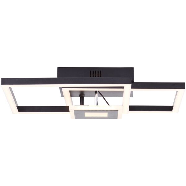 Ceiling LED lamp BRILLIANT BRAY, 22 W, 3000 K, 2900 lm, black, 40 x 40 x 9 cm