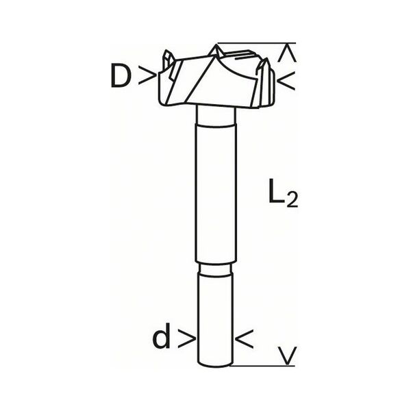 Bosch Środkowiec z węglikami spiekanymi 45 x 90mm (2608597617)