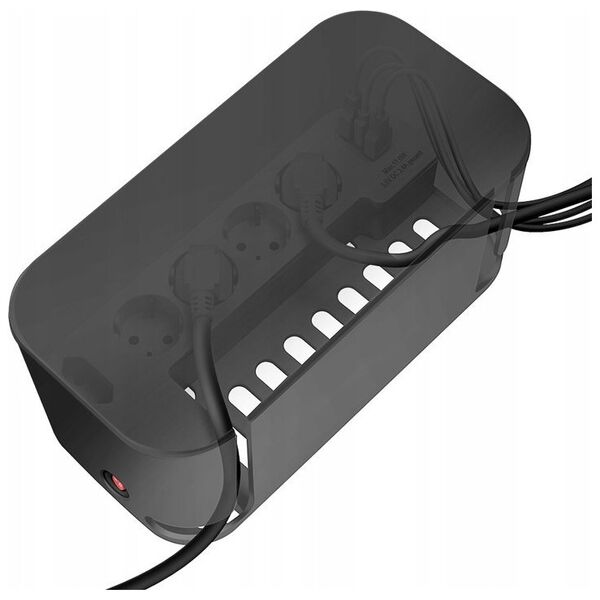 Kabel zasilający LogiLink LogiLink Kabelbox m. 5-fach-Steckdosenleiste USB/Schuko sch