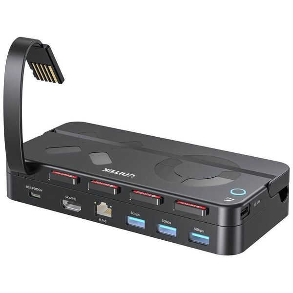 Unitek Unitek Stacja dokująca do Nintendo Switch, PD 100W, HDMI 4K, RJ-45, czytnik kart