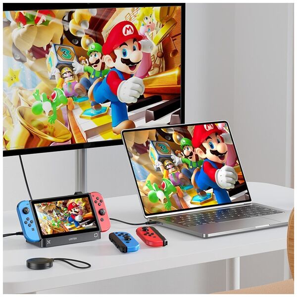 Unitek Unitek Stacja dokująca do Nintendo Switch, PD 100W, HDMI 4K, RJ-45, czytnik kart