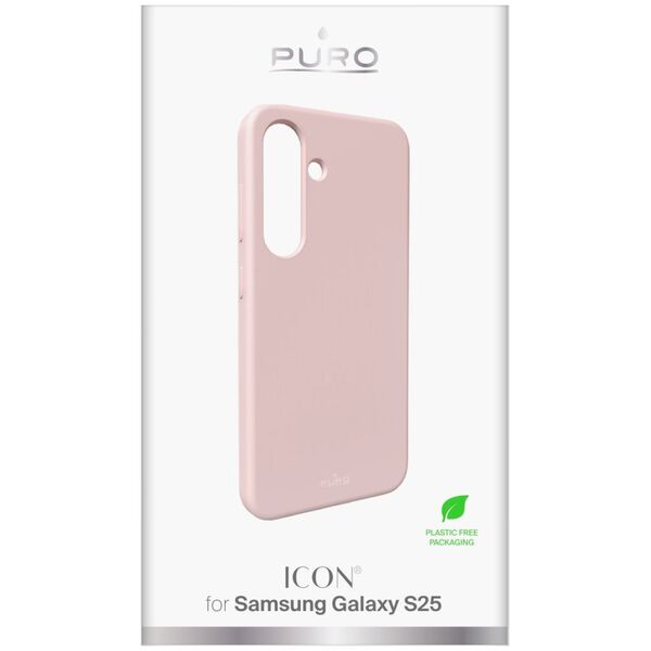 Etui silikonowe Puro Icon do Samsung Galaxy S25 - różowe