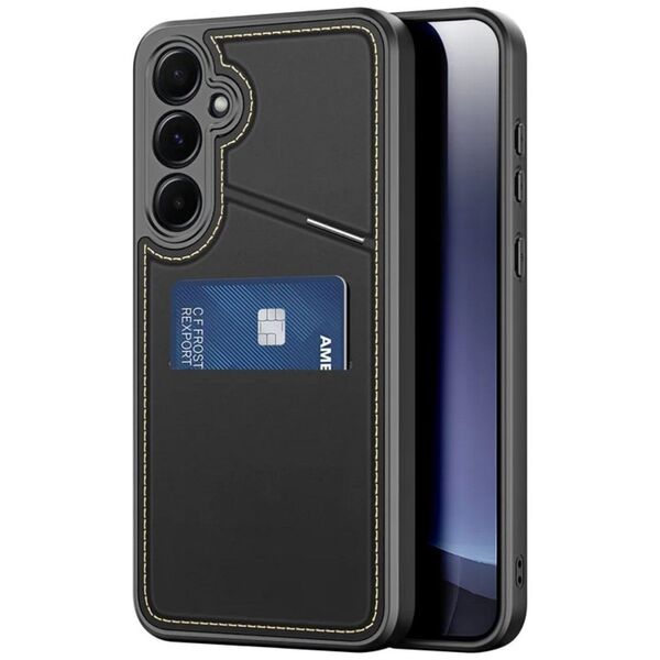 Etui Dux Ducis Rafi II na Samsung Galaxy S25+ z podstawką i portfelem - czarne
